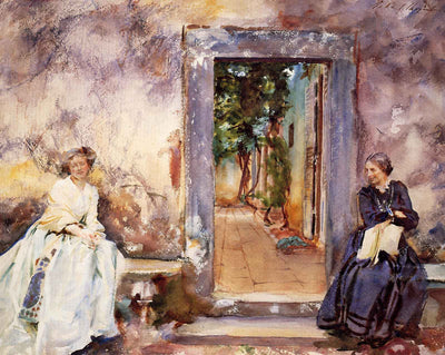 The Garden Wall art print by John Singer Sargent (1910)