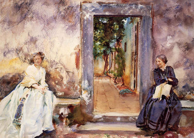 The Garden Wall Art Print 1910 Painting by John Singer Sargent (6 Sizes)