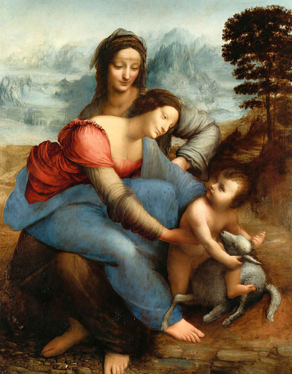 The Virgin and Child with St. Anne 1519 by Leonardo da Vinci Art Print (6 Sizes)
