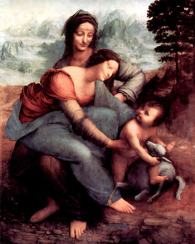 The Virgin and Child with St. Anne by Leonardo da Vinci 8x10" Art Print