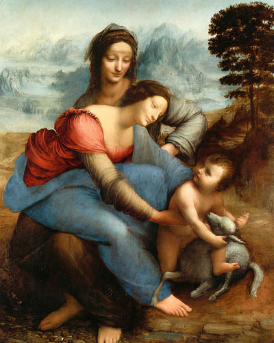 The Virgin and Child with St. Anne painting by Leonardo da Vinci (1519)