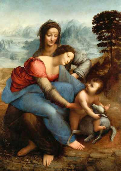 The Virgin and Child with St. Anne 1519 by Leonardo da Vinci Art Print (6 Sizes)