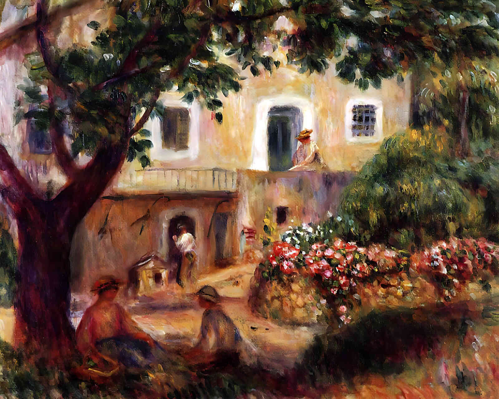 The Farm Painting by Pierre-Auguste Renoir 8x10" Art Print (High Quality)