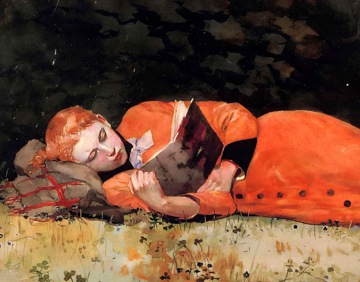 The New Novel Fine Art Print 1877 Painting by Winslow Homer (6 Sizes) Acid Free