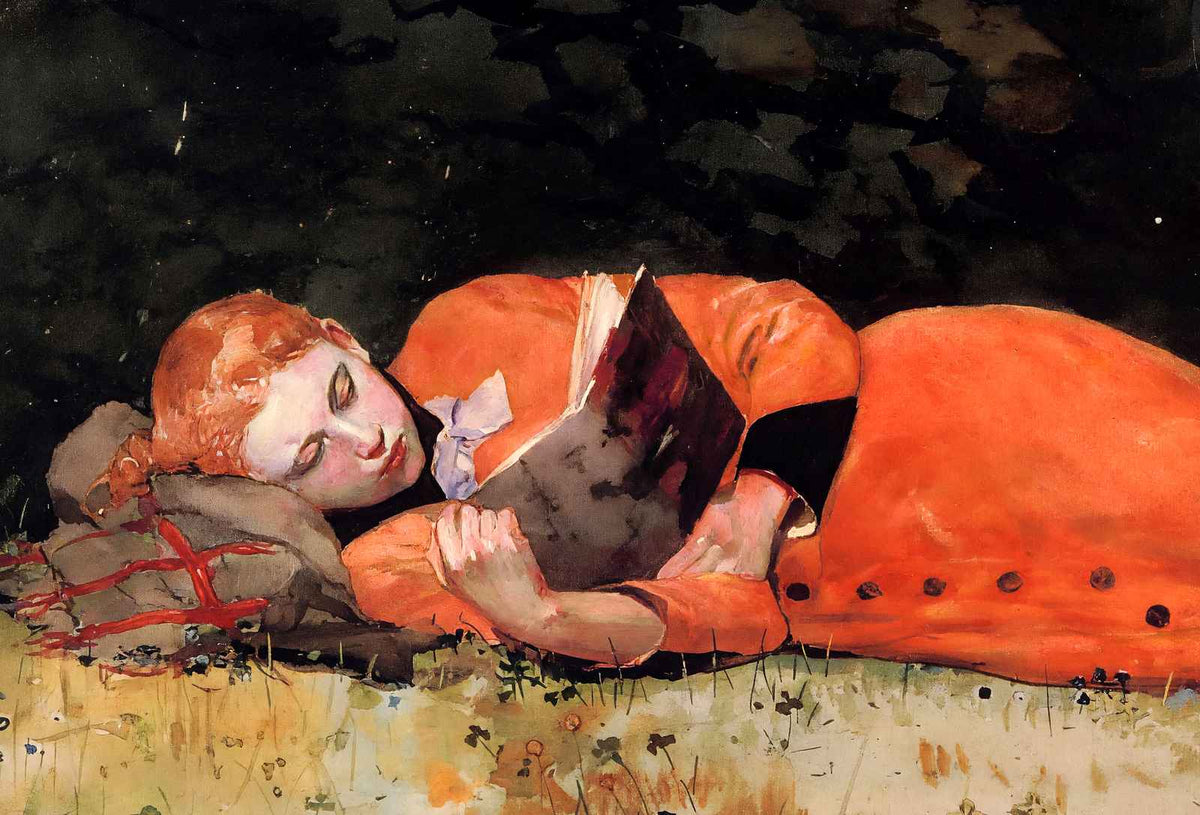 The New Novel Fine Art Print 1877 Painting by Winslow Homer (6 Sizes) Acid Free