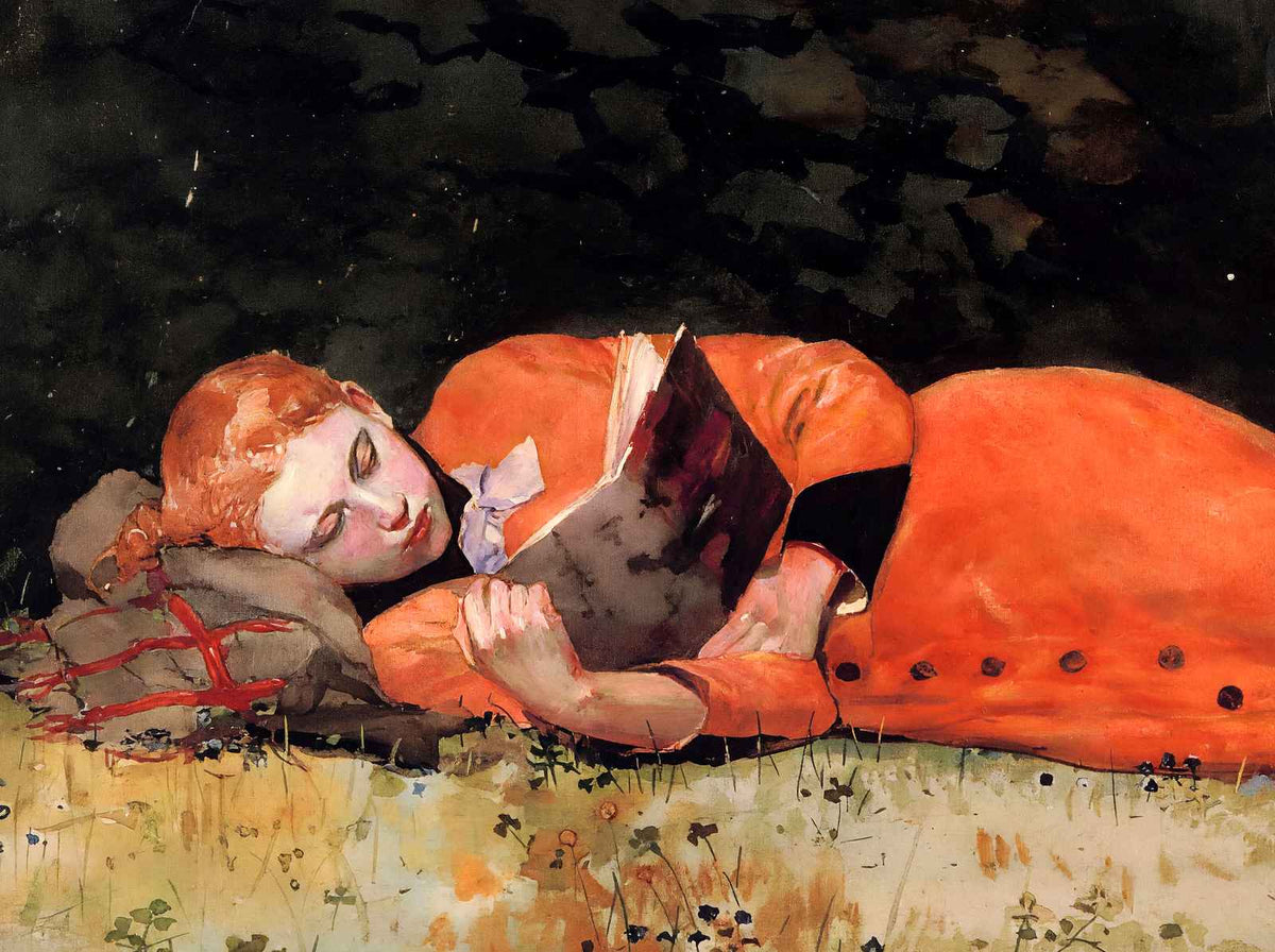 The New Novel Fine Art Print 1877 Painting by Winslow Homer (6 Sizes) Acid Free