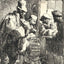 The Strolling Musicians Art Print 1635 Drawing by Rembrandt (6 Sizes)