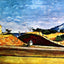 The Railway Cutting painting print by Paul Cezanne (1870)