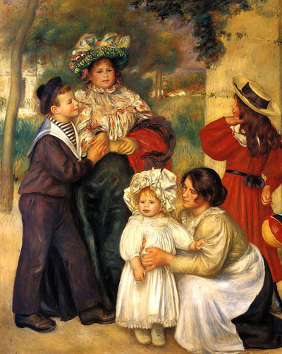 The Artist`s Family painting by Pierre-Auguste Renoir (1896)