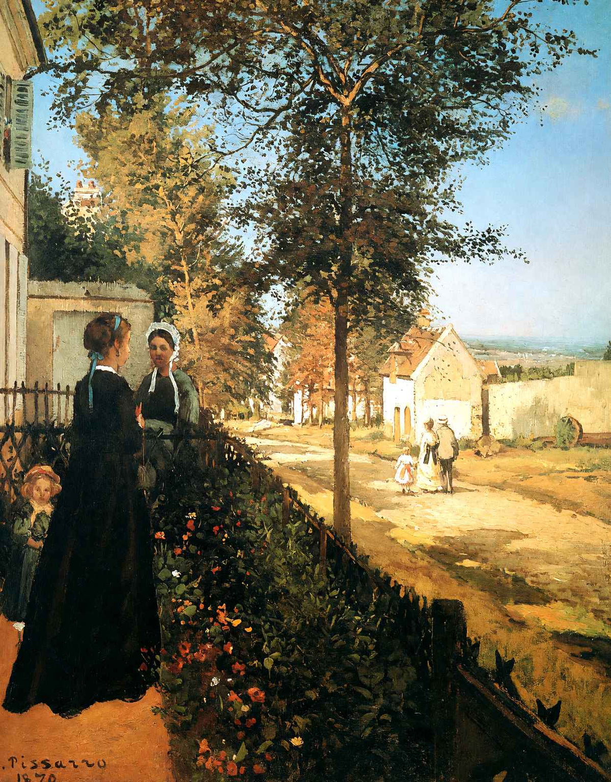 The Road of Versailles Art Print 1869 Painting by Camille Pissarro (6 Sizes)