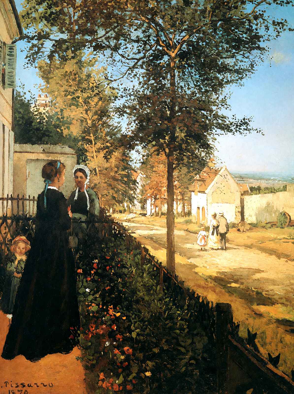 The Road of Versailles Art Print 1869 Painting by Camille Pissarro (6 Sizes)