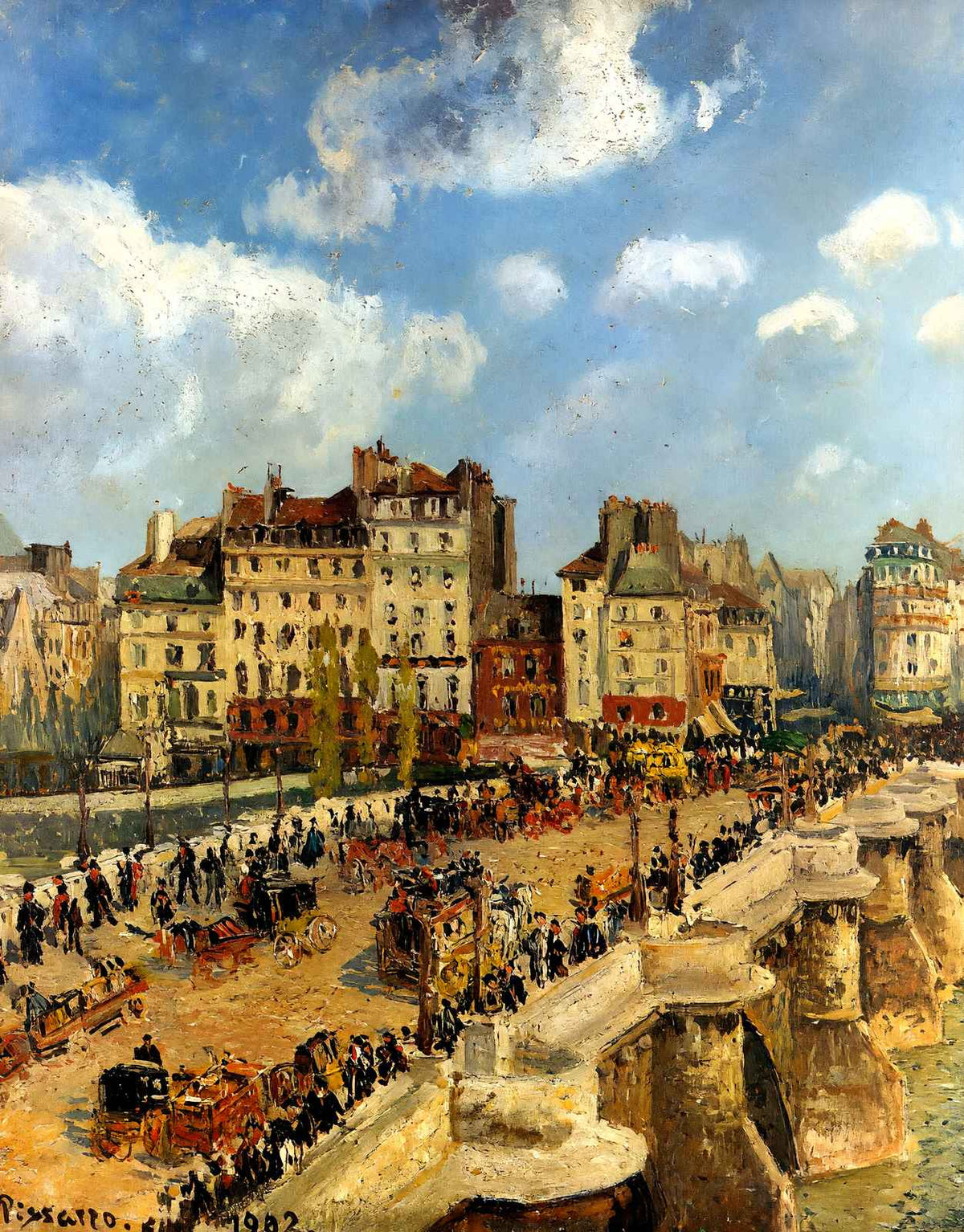 The Pont Neuf 1902 Painting by Camille Pissarro Fine Art Print (6 Sizes)