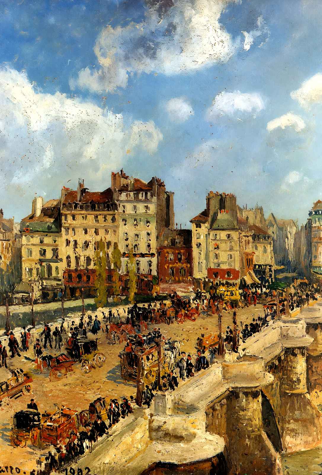 The Pont Neuf 1902 Painting by Camille Pissarro Fine Art Print (6 Sizes)