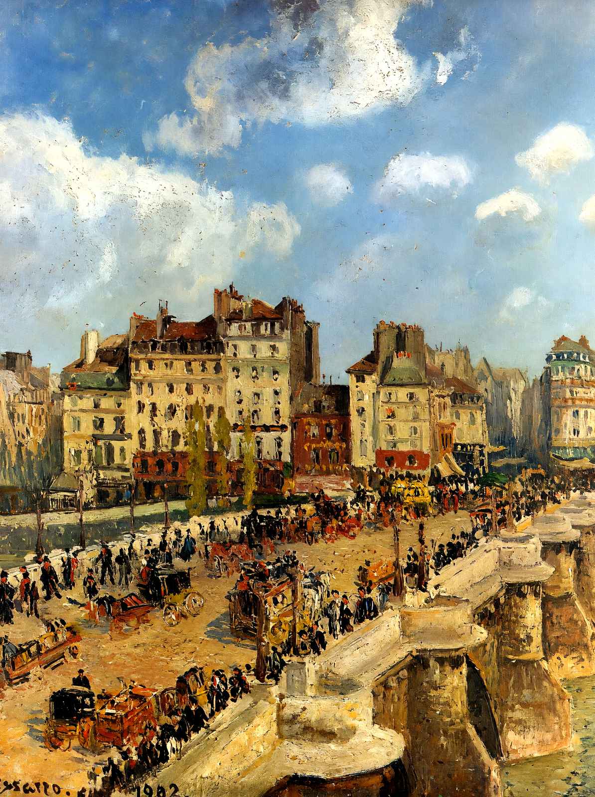 The Pont Neuf 1902 Painting by Camille Pissarro Fine Art Print (6 Sizes)