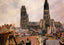 The Roofs of Old Rouen Grey Weather Art Print 1896 by Camille Pissarro (6 Sizes)