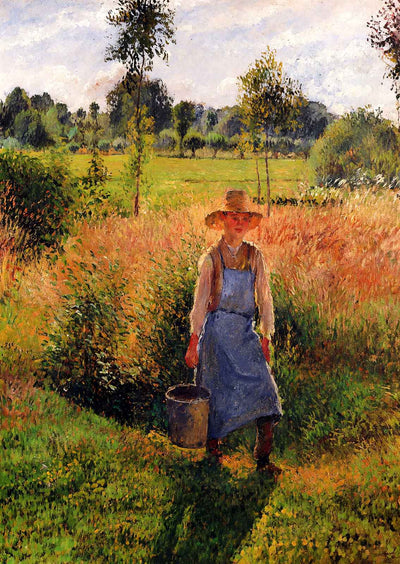 The Gardener, Afternoon Sun, Eragny Art Print 1899 by Camille Pissarro (6 Sizes)