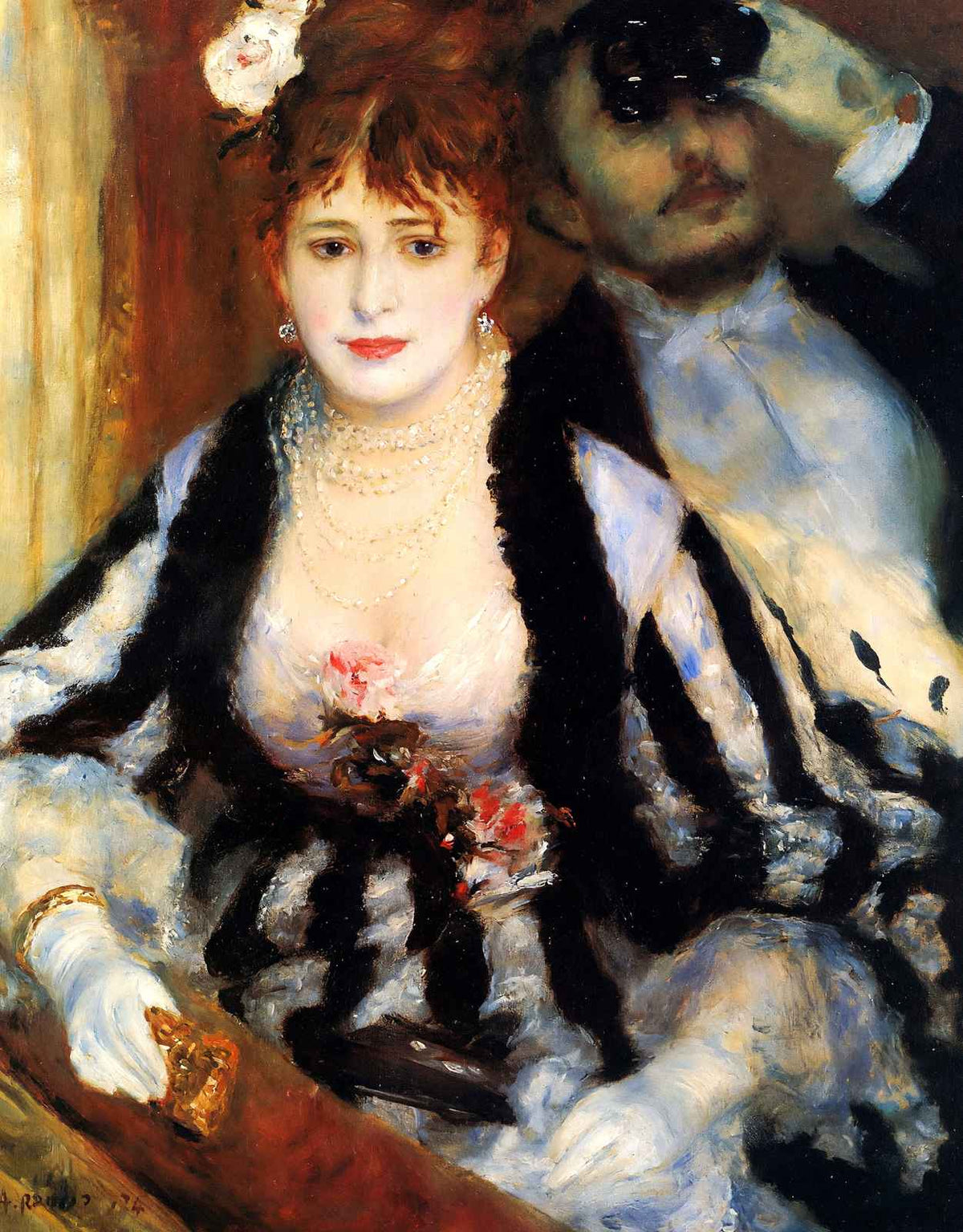 The Box 1874 Painting by Pierre-Auguste Renoir Art Print (6 Sizes) - Acid Free