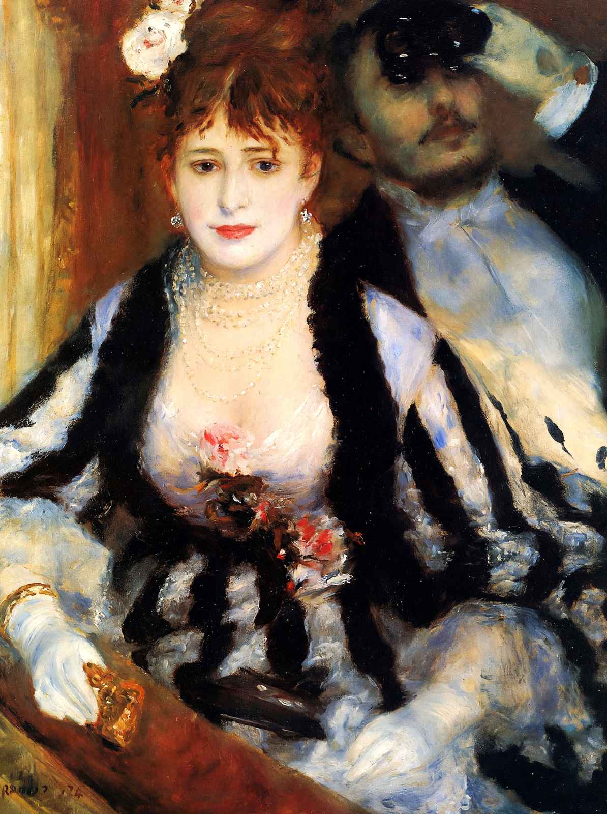 The Box 1874 Painting by Pierre-Auguste Renoir Art Print (6 Sizes) - Acid Free