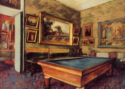 The Billiard Room at Menil-Hubert 1892 by Edgar Degas Art Print (6 Sizes)