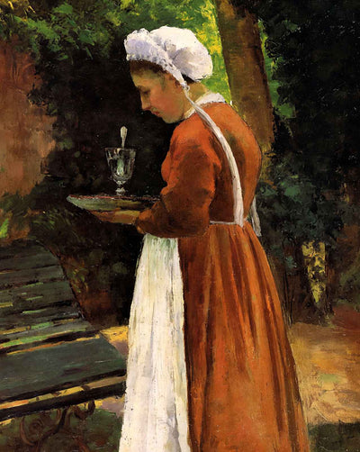 The Maidservant painting by Camille Pissarro (1875)