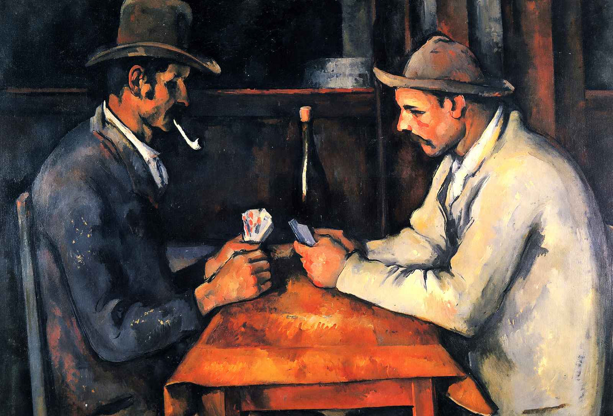 The Card Players Fine Art Print 1893 Painting by Paul Cezanne (6 Sizes)