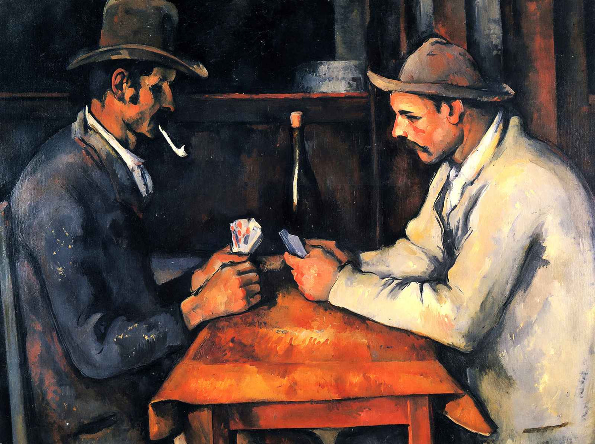 The Card Players Fine Art Print 1893 Painting by Paul Cezanne (6 Sizes)