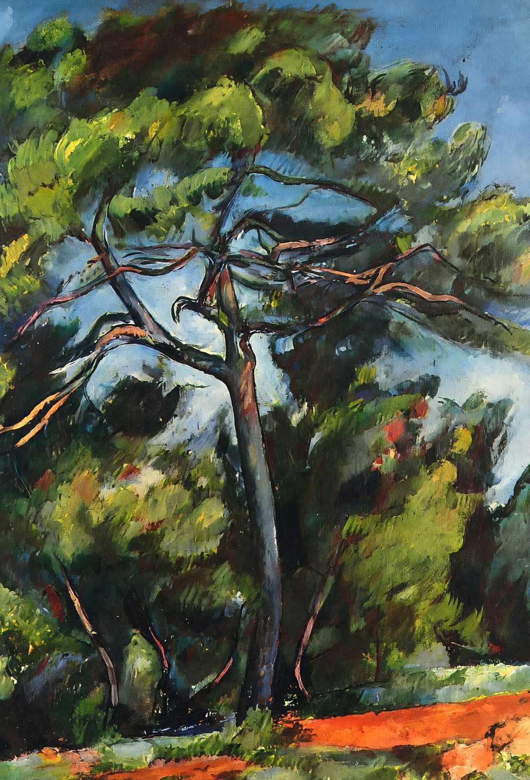 The Great Pine Art Print 1889 Painting by Paul Cezanne (6 Sizes) - Restored