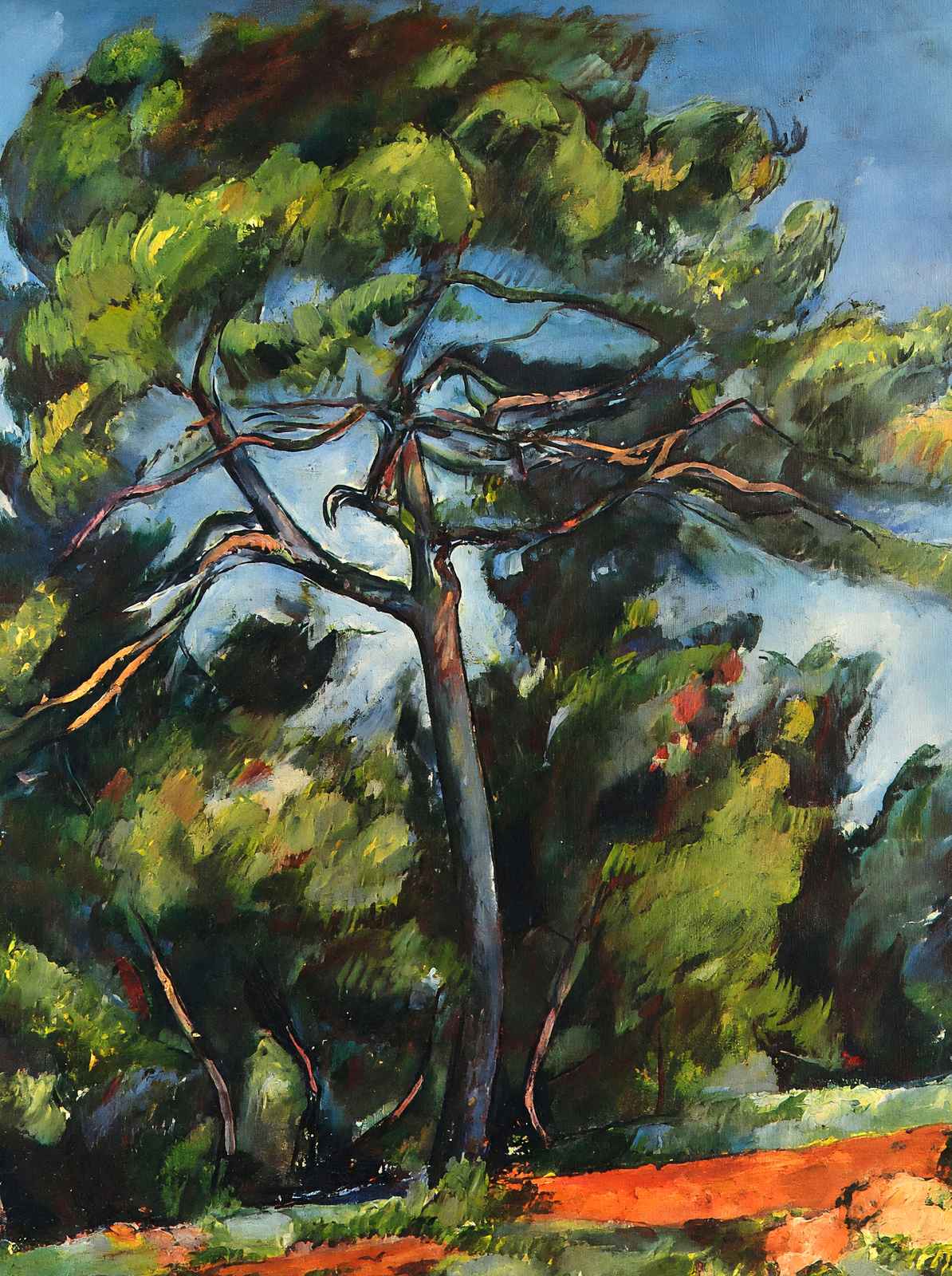 The Great Pine Art Print 1889 Painting by Paul Cezanne (6 Sizes) - Restored