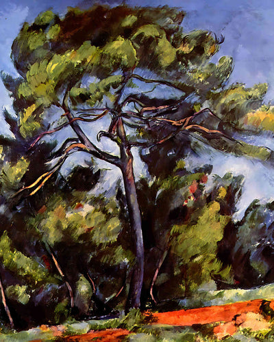 The Great Pine Painting by Paul Cezanne 8x10" Art Print - Restored