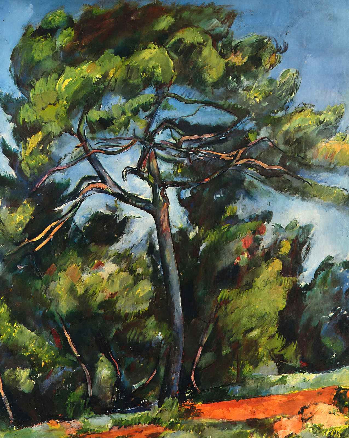 The Great Pine painting print by Paul Cezanne (1889)