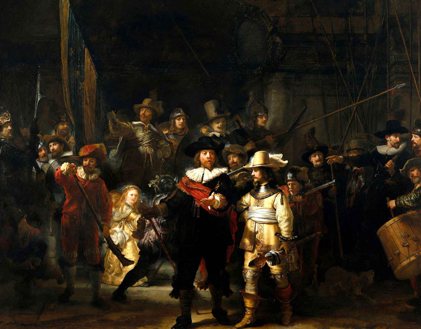 The Nightwatch Art Print 1642 Painting by Rembrandt (6 Sizes) - High Quality