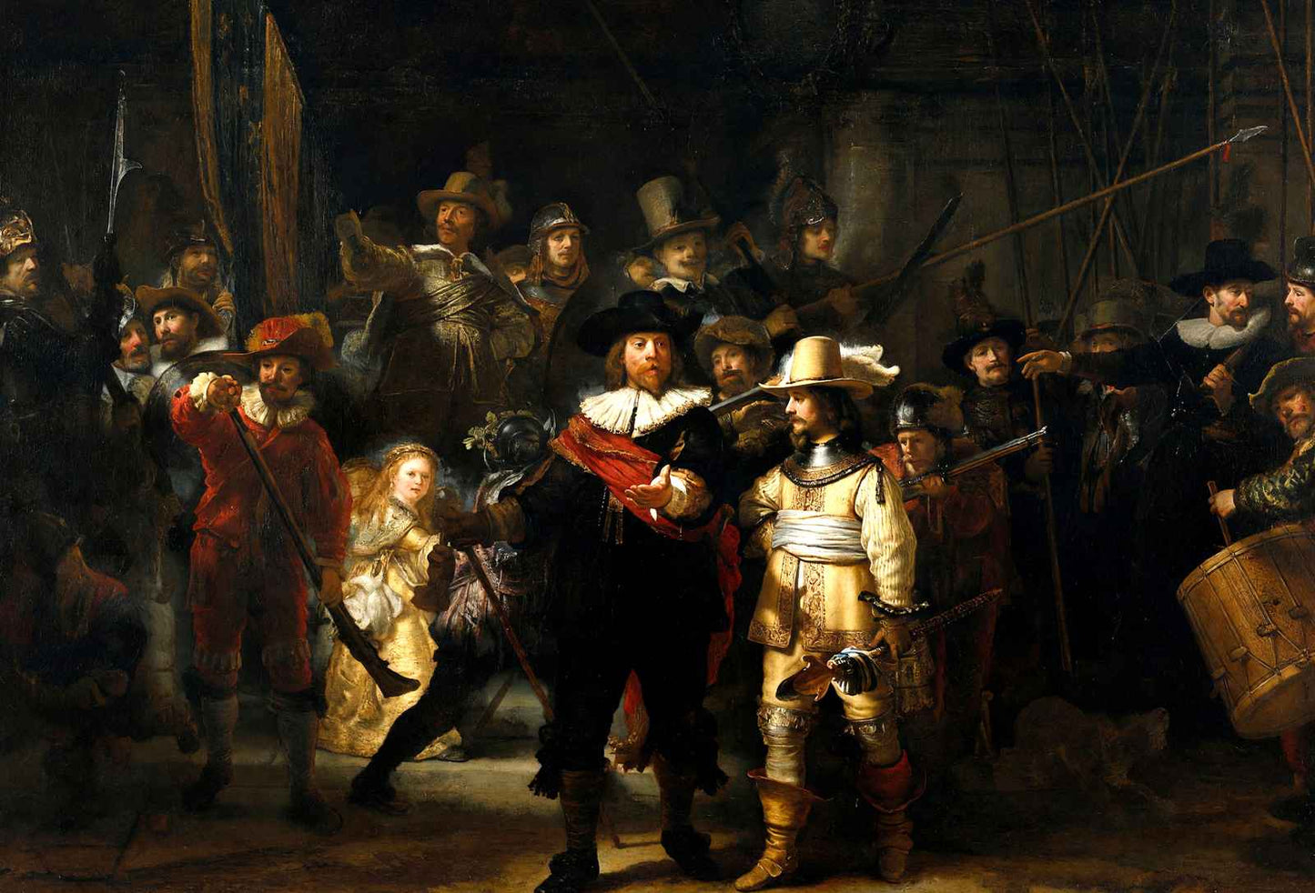 The Nightwatch Art Print 1642 Painting by Rembrandt (6 Sizes) - High Quality