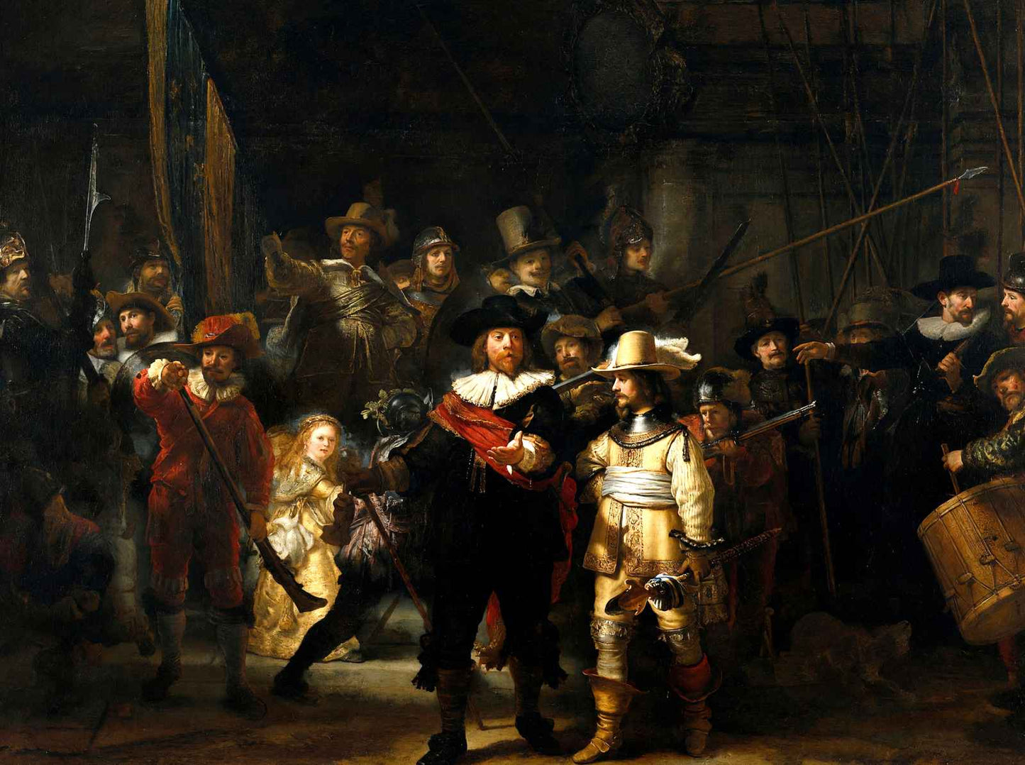 The Nightwatch Art Print 1642 Painting by Rembrandt (6 Sizes) - High Quality