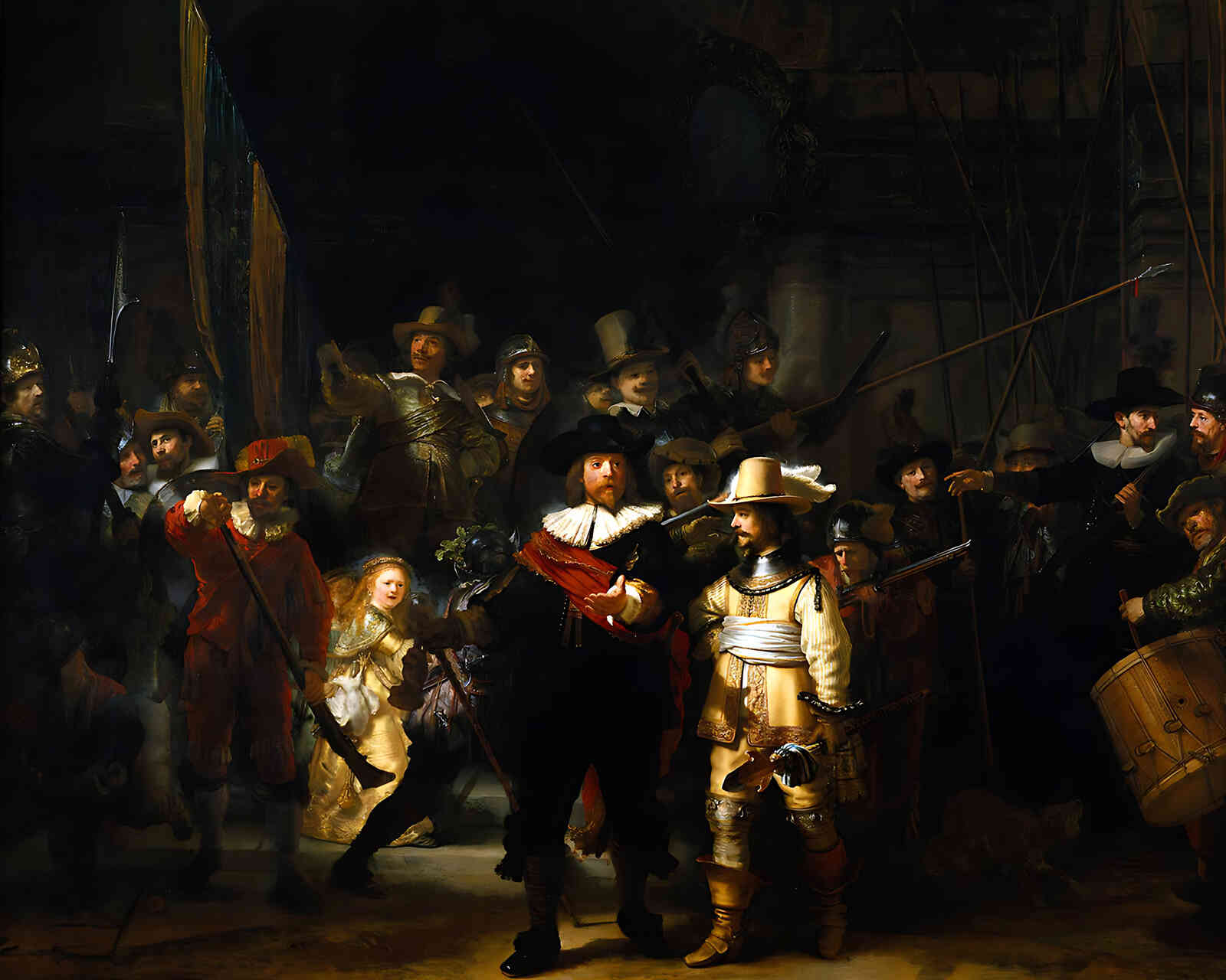 The Nightwatch Painting by Rembrandt 8x10" Art Print (High Quality)