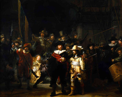 The Nightwatch Painting by Rembrandt 8x10" Art Print (High Quality)