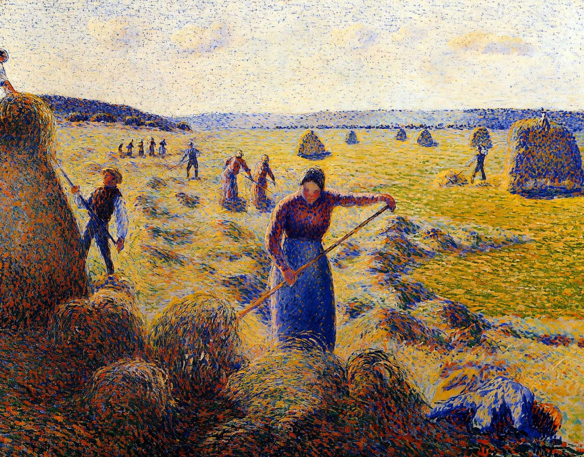 The Harvest of Hay in Eragny 1887 by Camille Pissarro Art Print (6 Sizes)