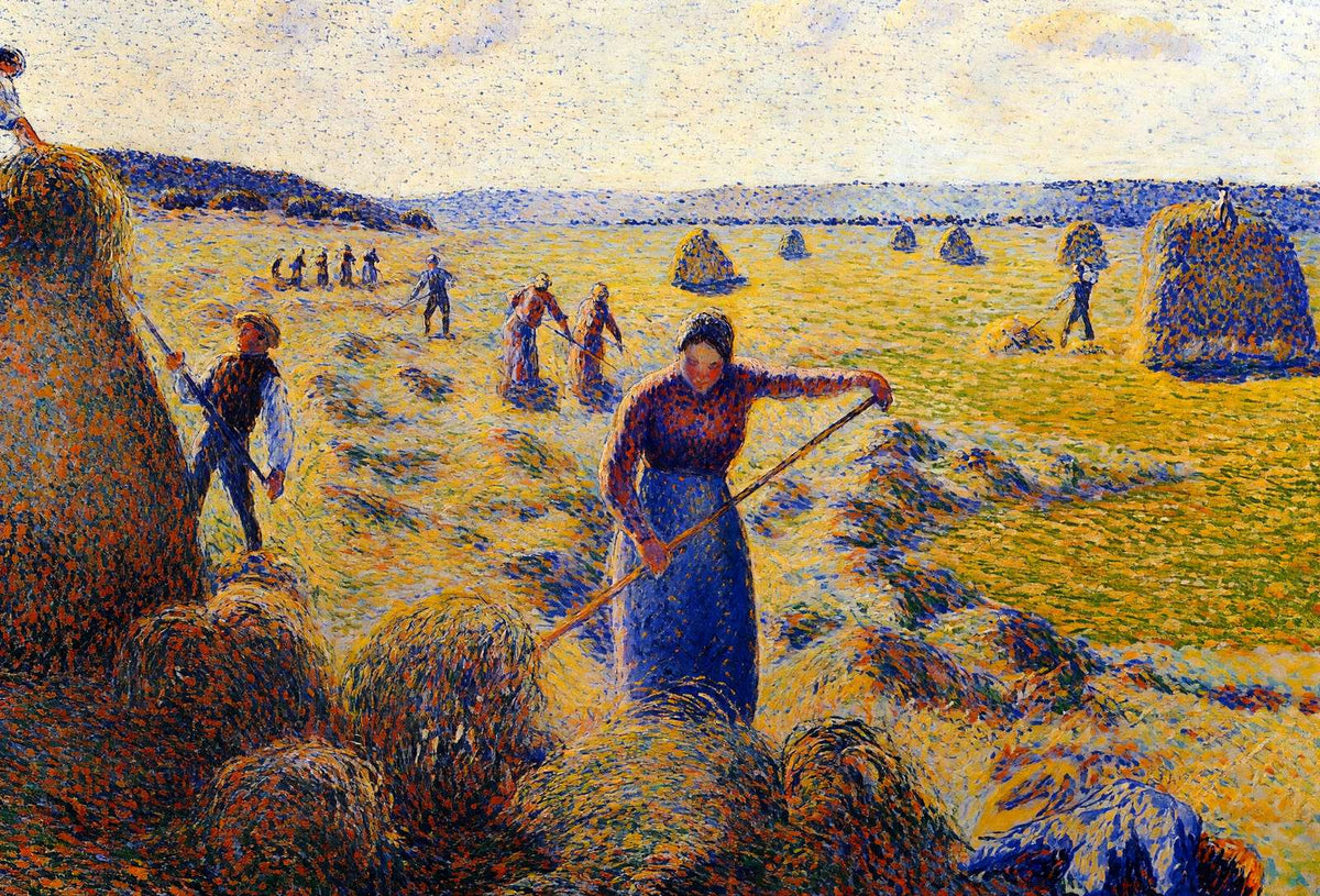 The Harvest of Hay in Eragny 1887 by Camille Pissarro Art Print (6 Sizes)