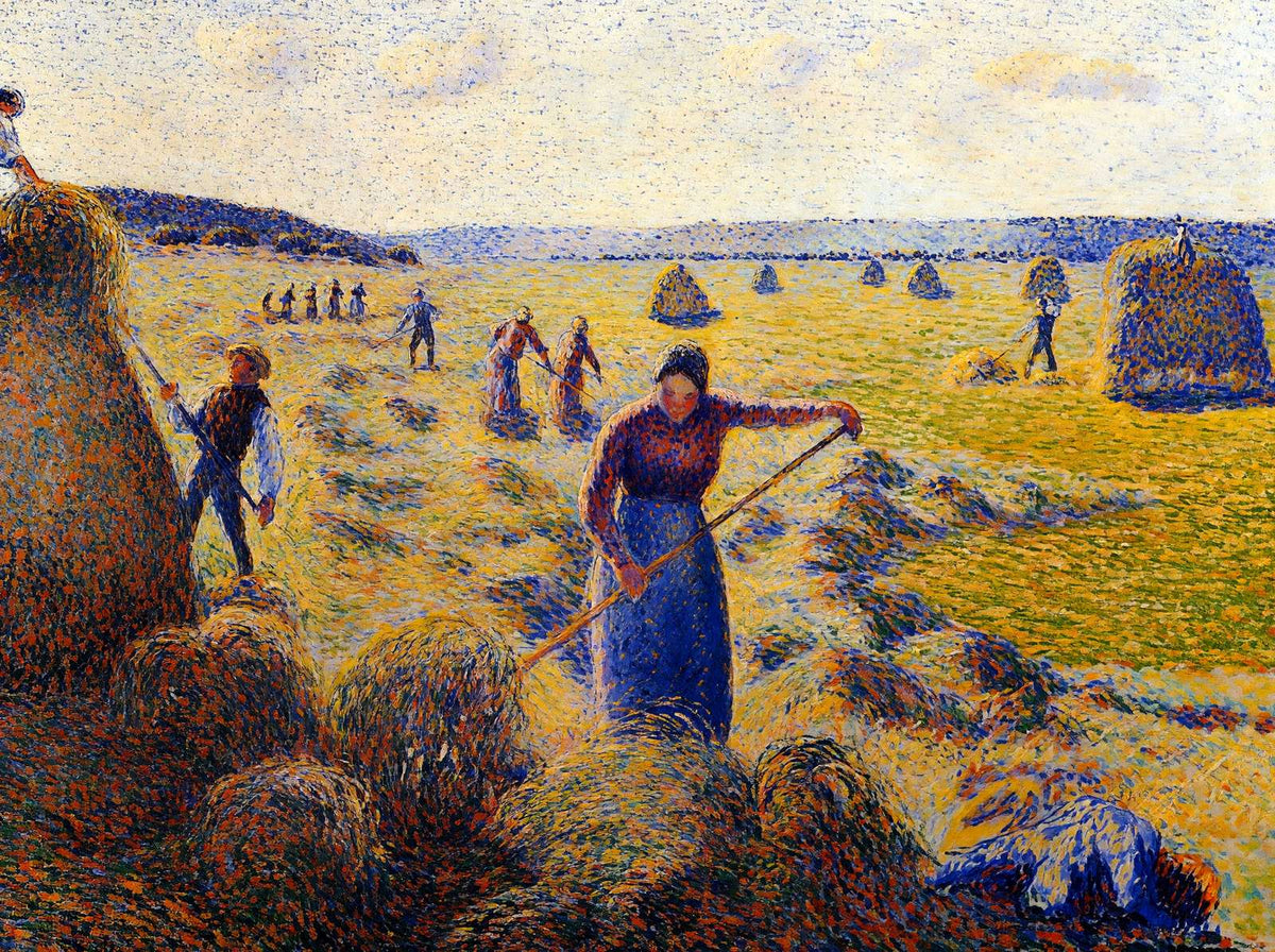 The Harvest of Hay in Eragny 1887 by Camille Pissarro Art Print (6 Sizes)