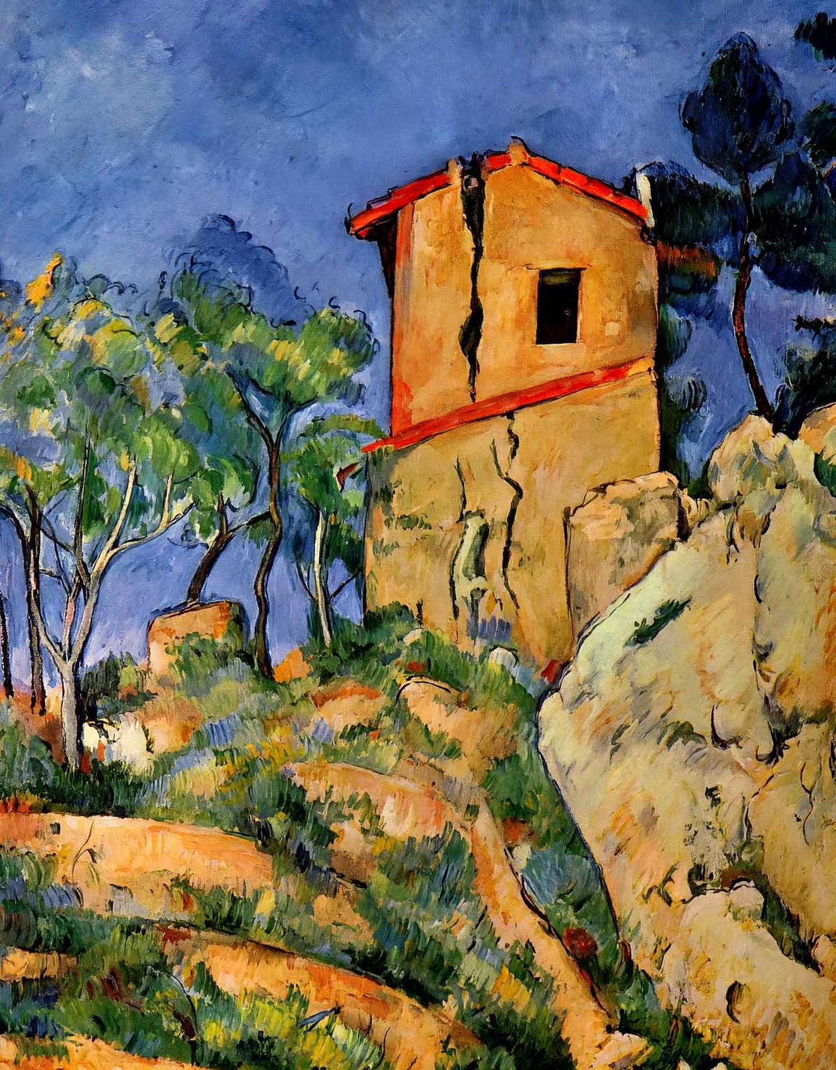 The House with the Cracked Walls 1894 by Paul Cezanne Fine Art Print (6 Sizes)