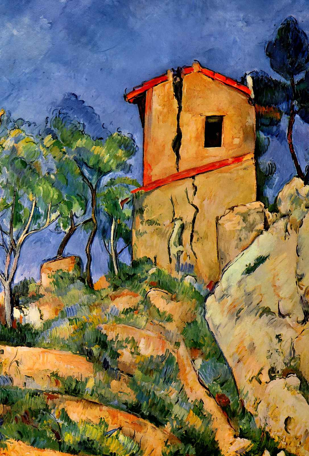 The House with the Cracked Walls 1894 by Paul Cezanne Fine Art Print (6 Sizes)