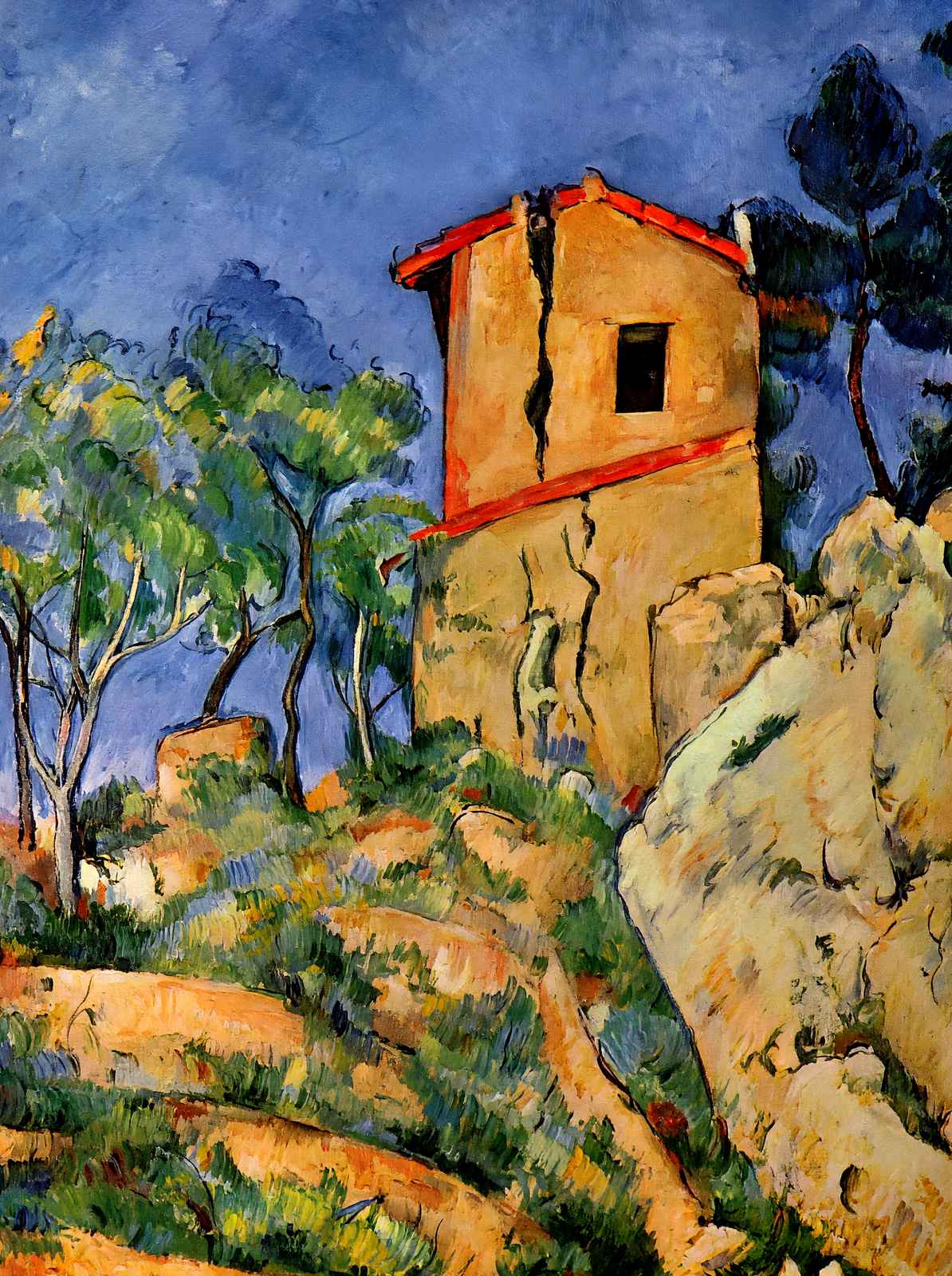 The House with the Cracked Walls 1894 by Paul Cezanne Fine Art Print (6 Sizes)