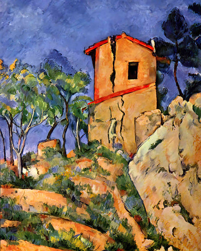 The House with the Cracked Walls Painting by Paul Cezanne 8x10" Art Print