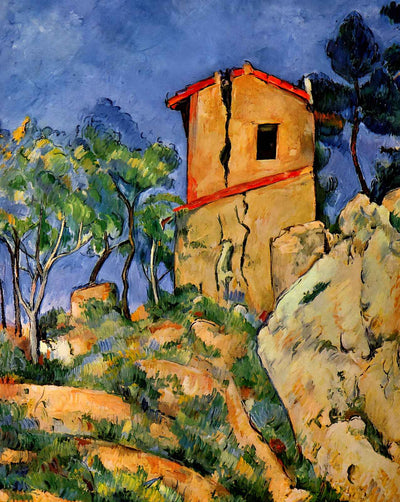 The House with the Cracked Walls painting by Paul Cezanne (1894)