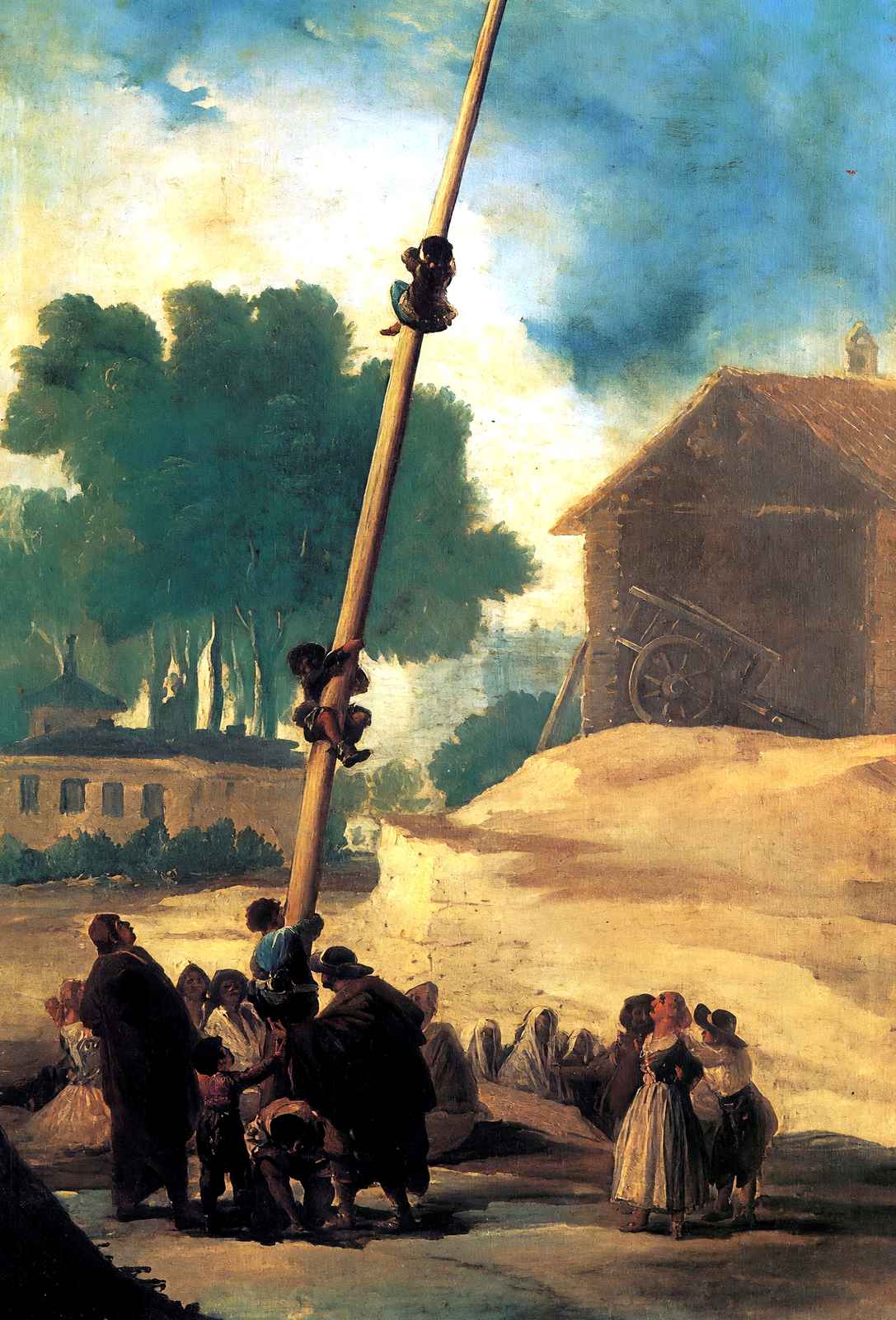 The Greasy Pole Art Print 1787 Painting by Francisco Goya (6 Sizes)
