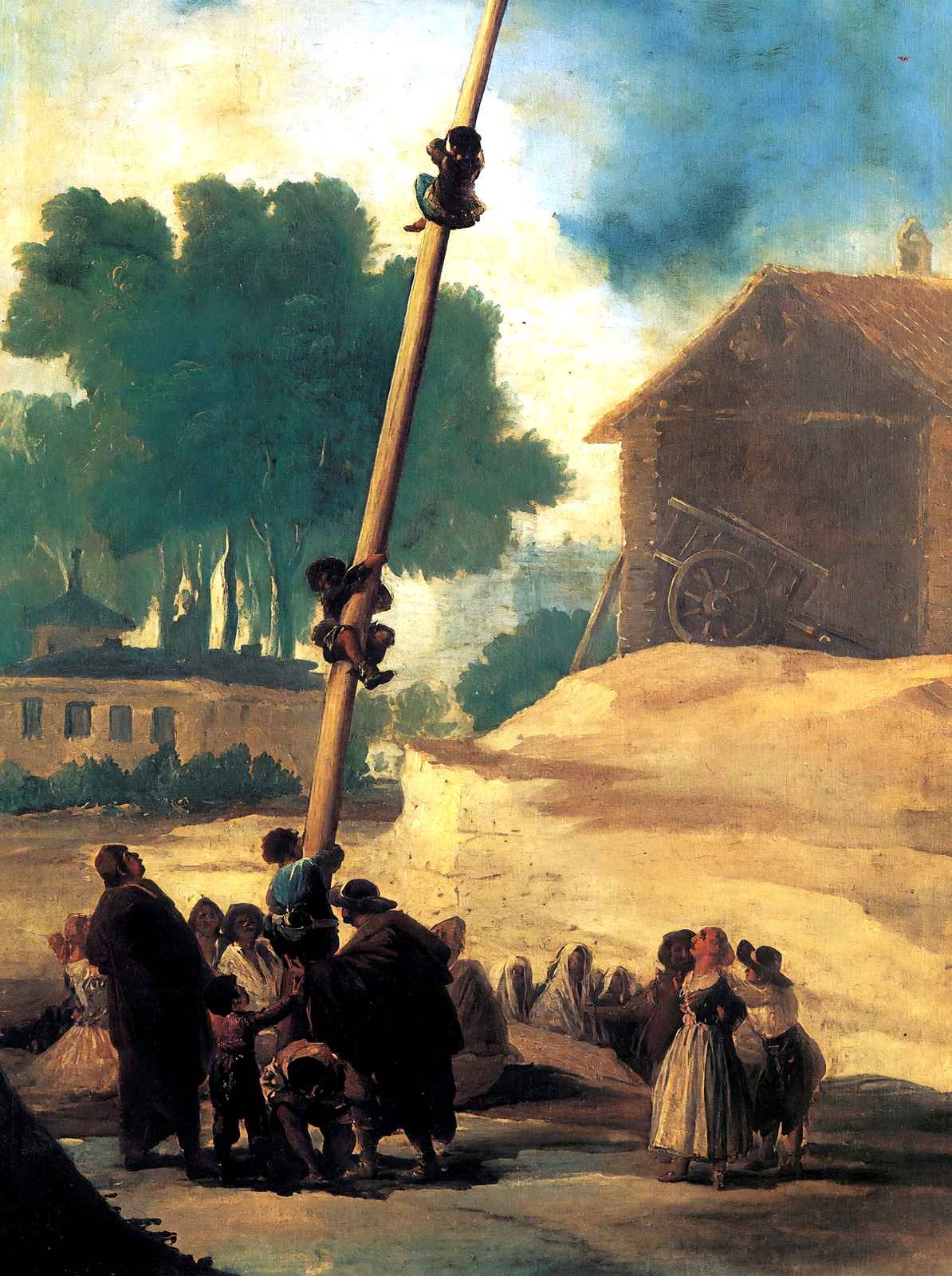 The Greasy Pole Art Print 1787 Painting by Francisco Goya (6 Sizes)
