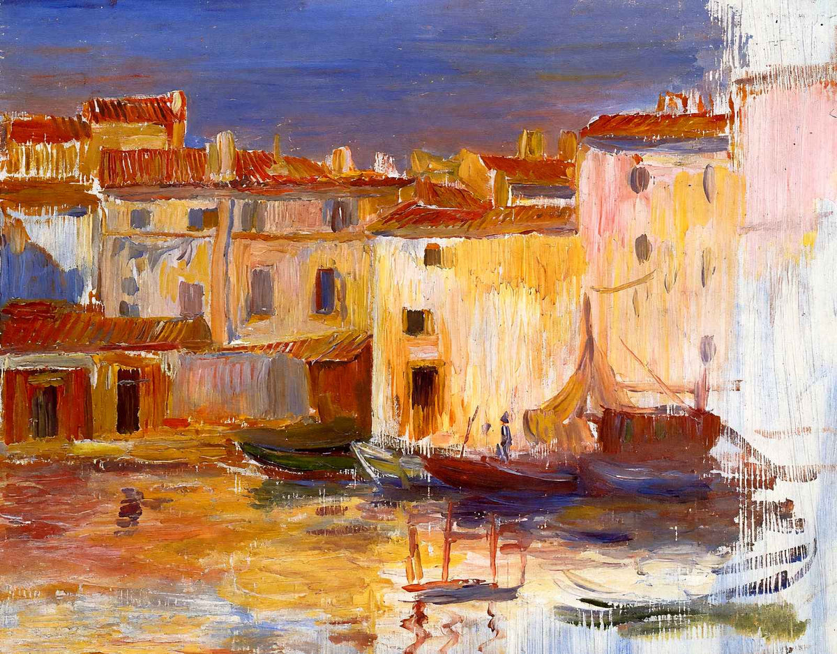 The Port of Martigues 1888 Painting by Pierre-Auguste Renoir Art Print (6 Sizes)