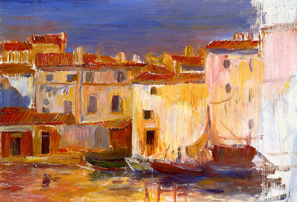 The Port of Martigues 1888 Painting by Pierre-Auguste Renoir Art Print (6 Sizes)