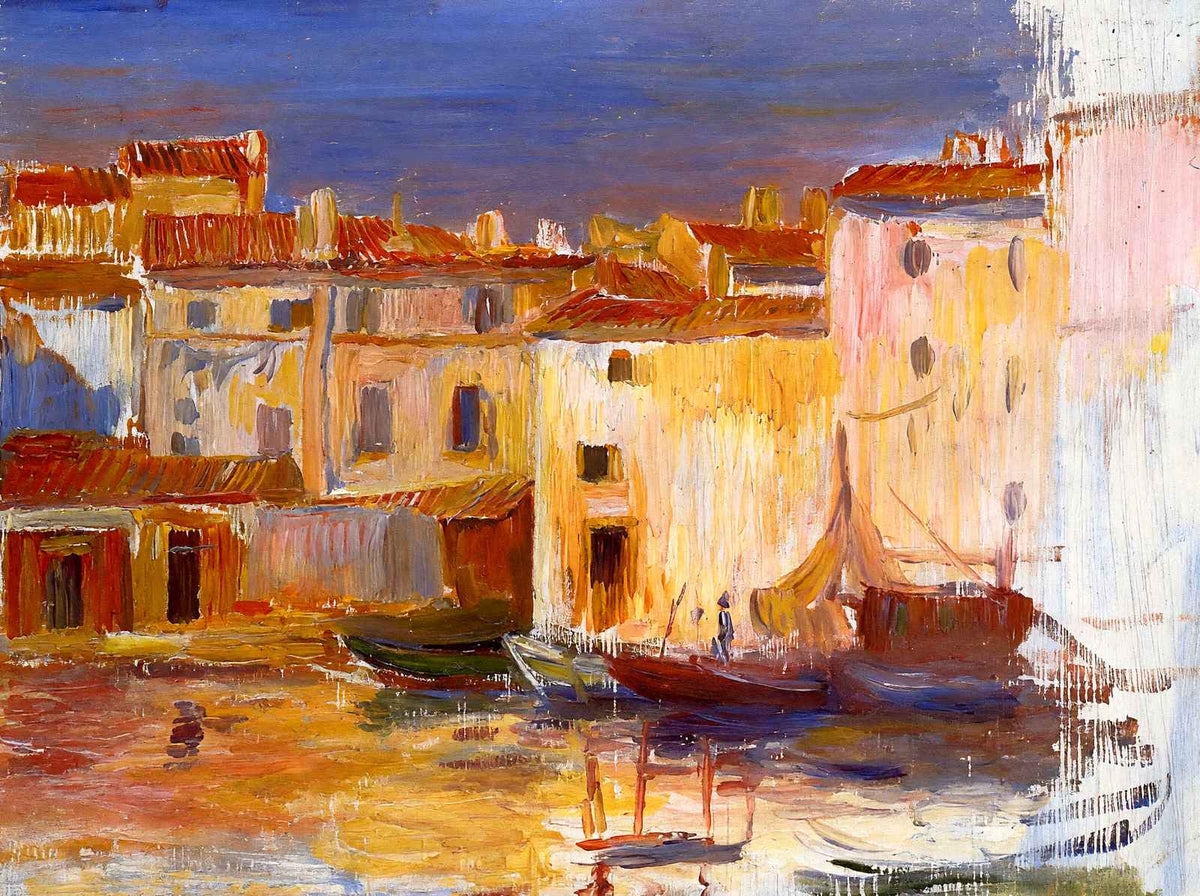 The Port of Martigues 1888 Painting by Pierre-Auguste Renoir Art Print (6 Sizes)