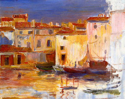 The Port of Martigues painting print by Pierre-Auguste Renoir (1888)