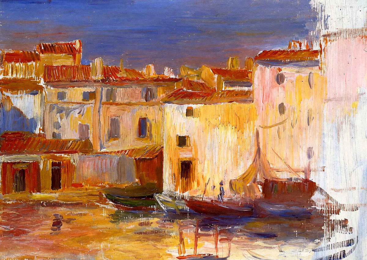 The Port of Martigues 1888 Painting by Pierre-Auguste Renoir Art Print (6 Sizes)